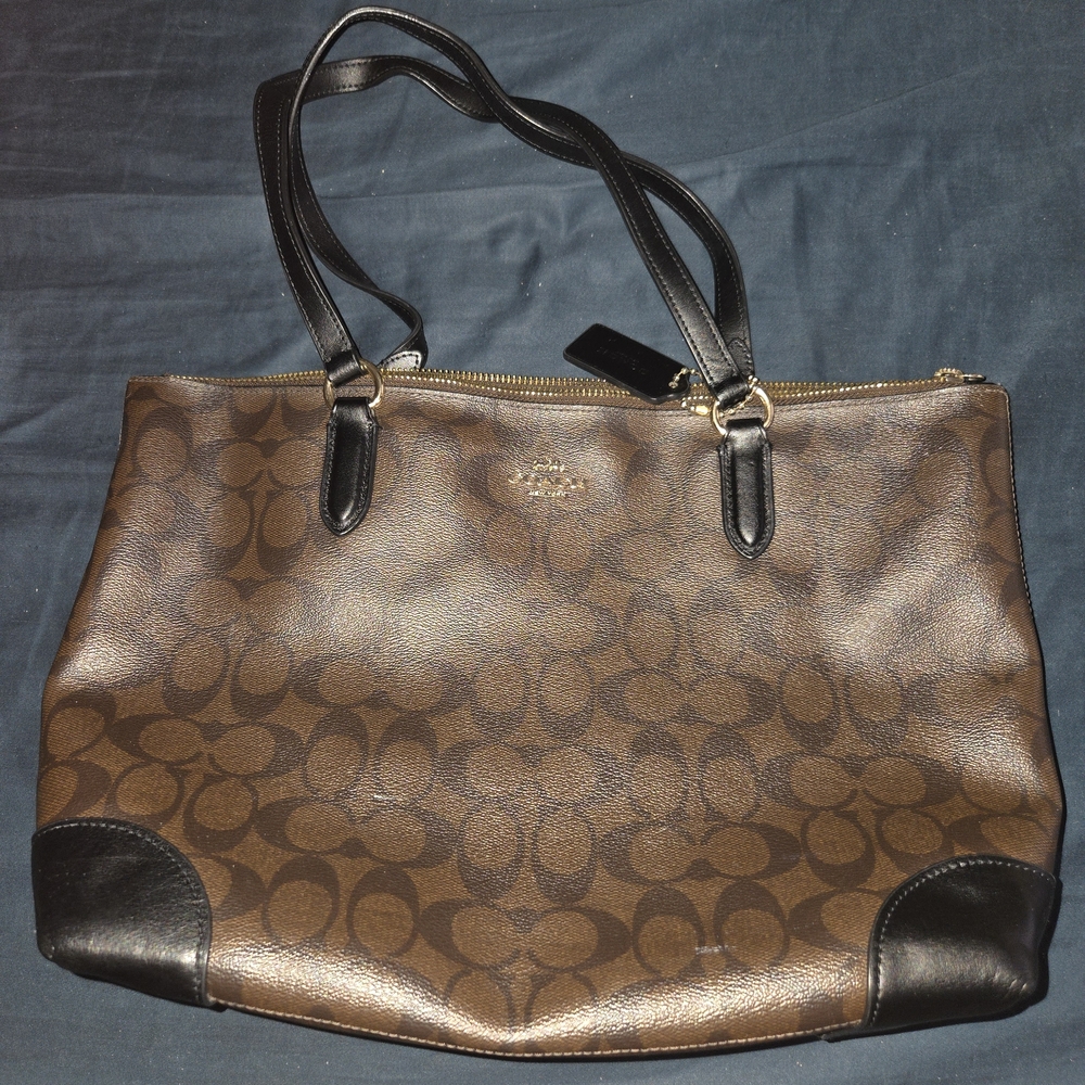 Coach Brown and Black Women's Tote Bag